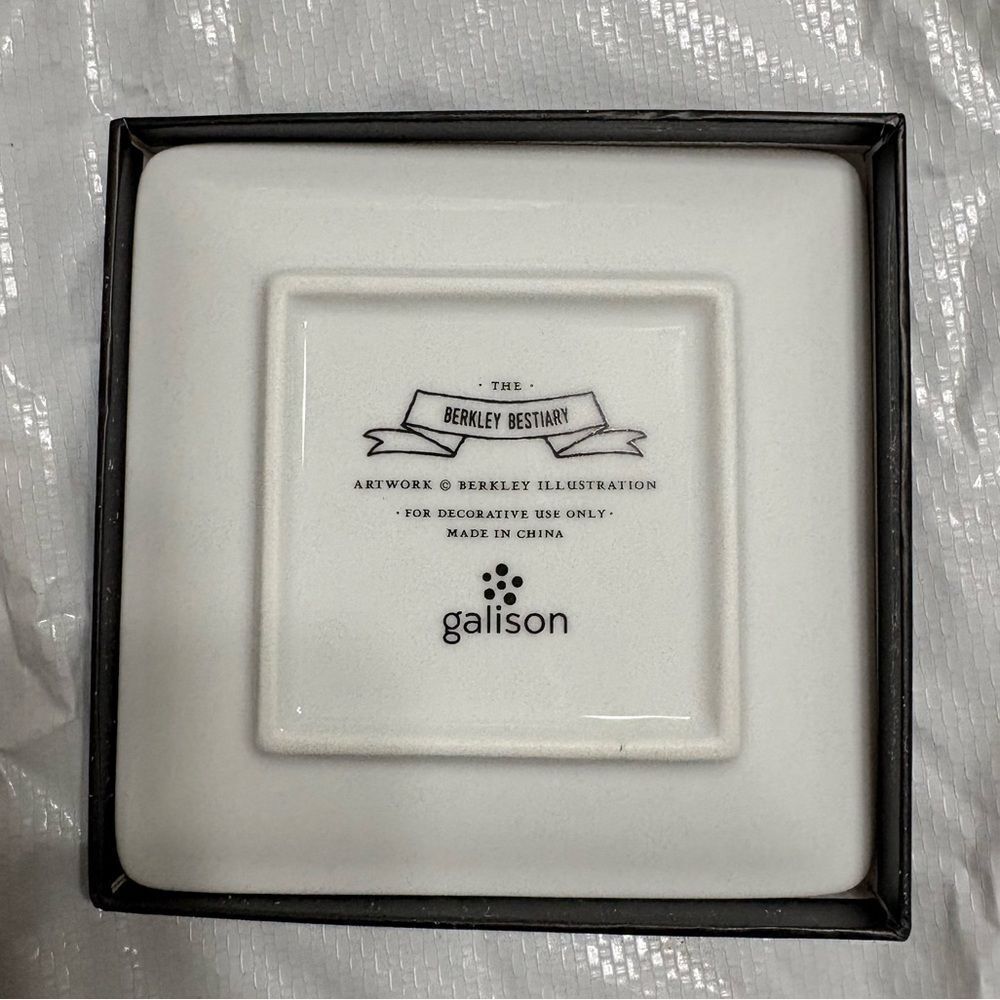 Galison Berkley Beastiary Jack Rabbit Design Square Tray NIB - Picture 6 of 10
